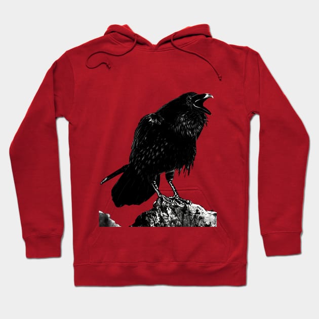 Raven #2 Hoodie by GrizzlyVisionStudio
